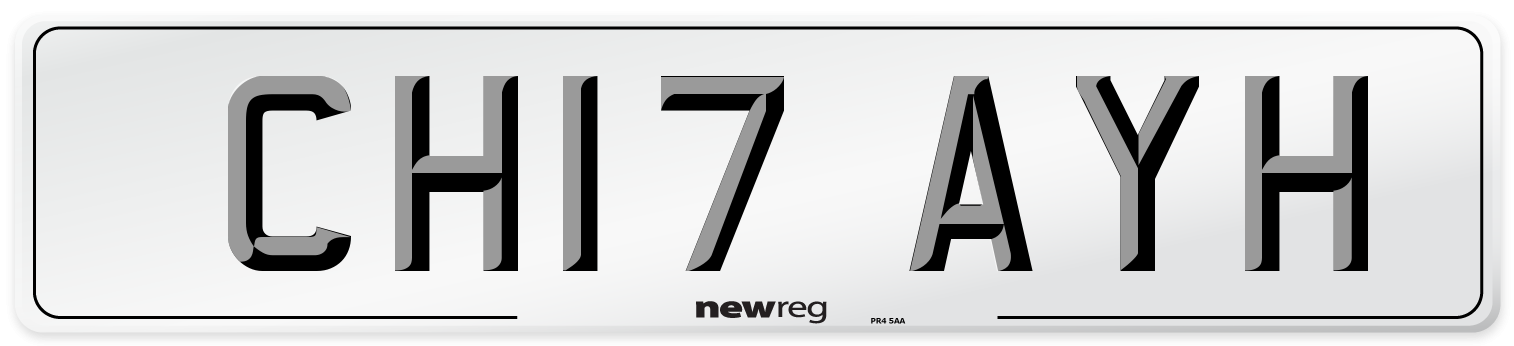 CH17 AYH Number Plate from New Reg
